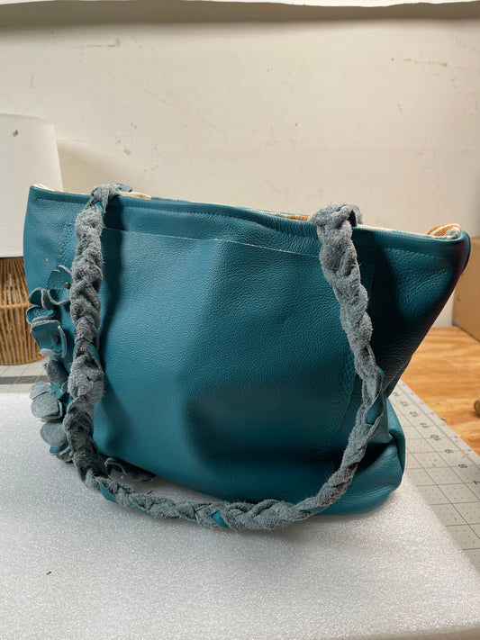 Leather Bag Blue