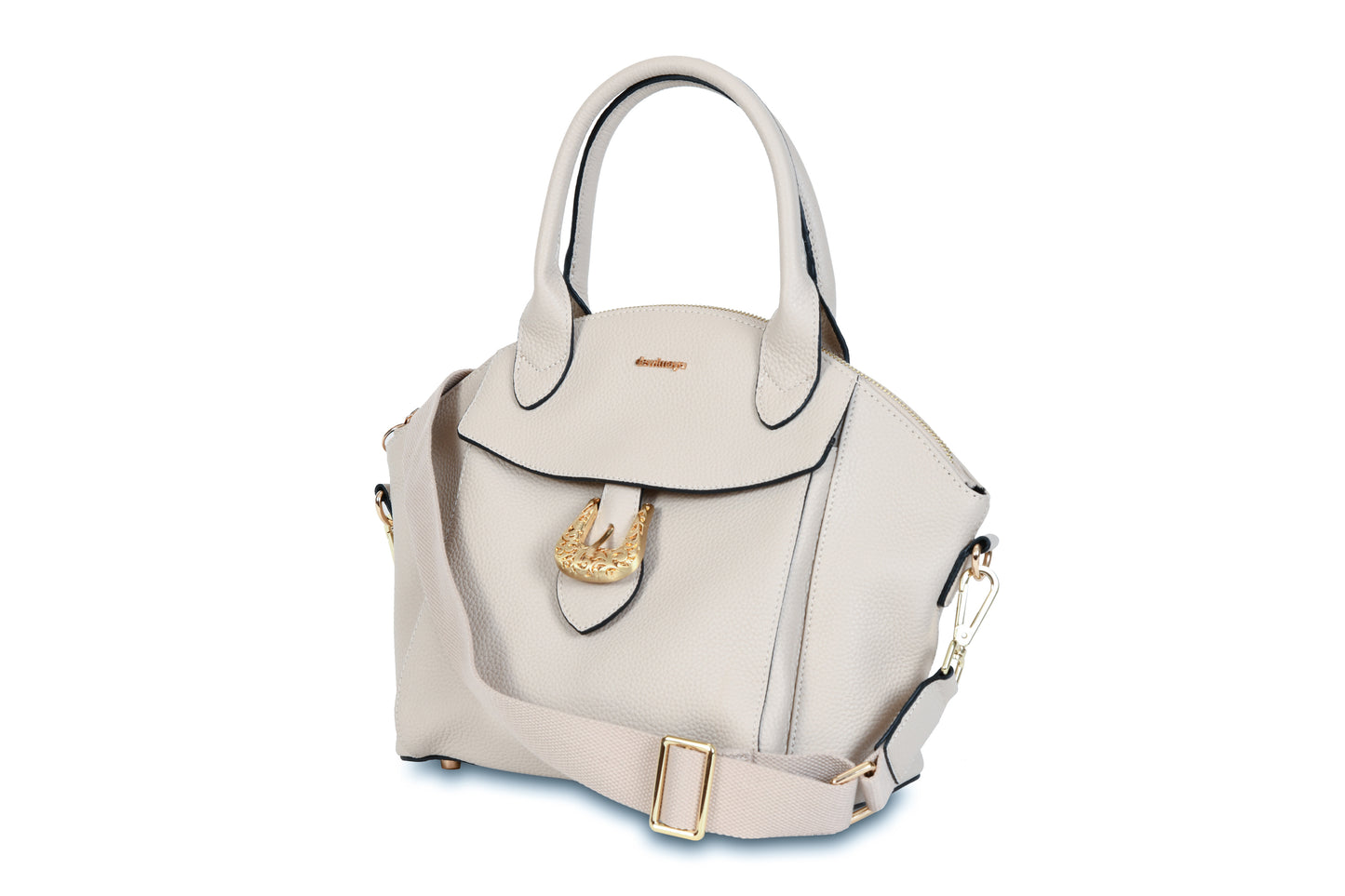 Bali Pebble Grain Leather Cream White Handbag made by Dewi Maya with shoulder strap available at the best boutique in Upstate South Carolina Spartanburg Greenville Dewi Maya Boutique