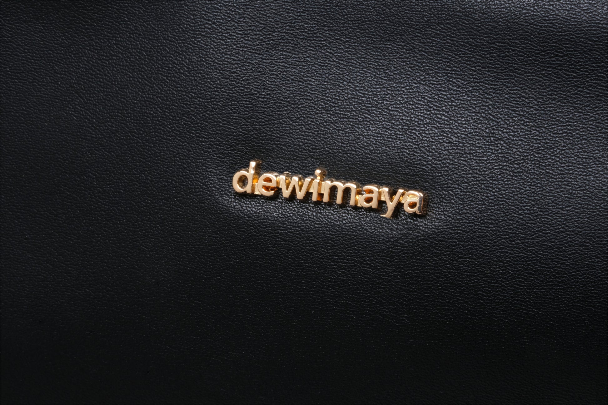Rowi Pebble Grain Faux Leather Midnight Black Tote Bag Handbag made by Dewi Maya gold logo on second bag available at the best boutique in Upstate South Carolina Spartanburg Greenville Dewi Maya Boutique