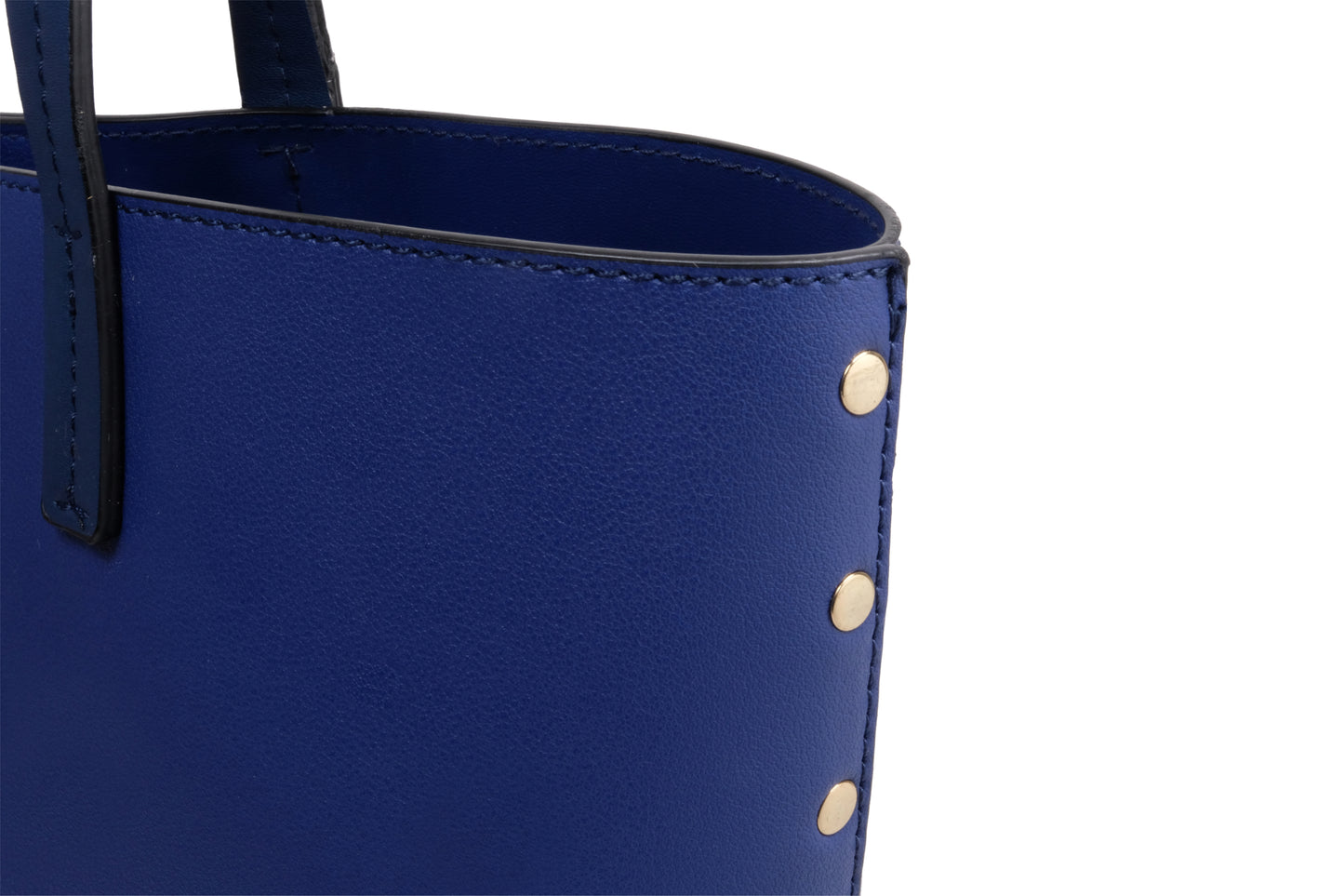 Rowi Pebble Grain Faux Leather Twilight Blue Tote Bag Handbag made by Dewi Maya gold rivets available at the best boutique in Upstate South Carolina Spartanburg Greenville Dewi Maya Boutique